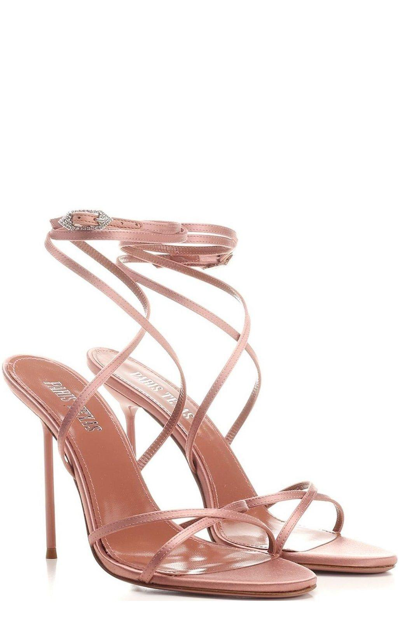 Shop Paris Texas Liz Crossover Strap High Stiletto Heel Sandals In Rose