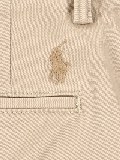 Shop Ralph Lauren Logo Embroidery Shorts In Khaki Tan