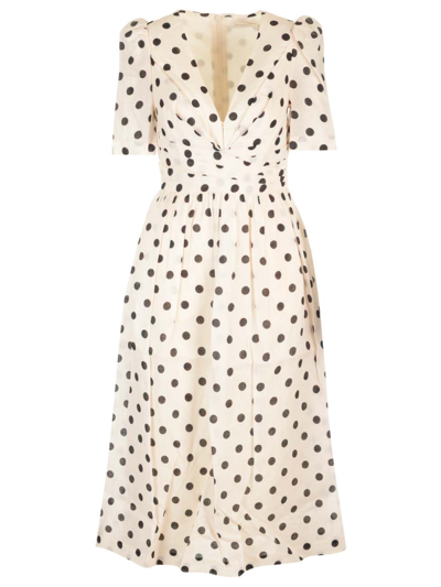 Shop Zimmermann Polka Dots Linen Dress In White