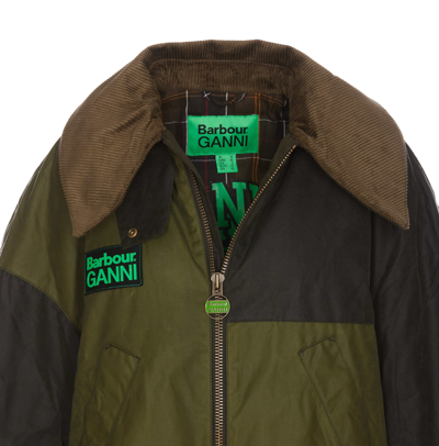 Shop Barbour Wax Bomber Jacket In Green