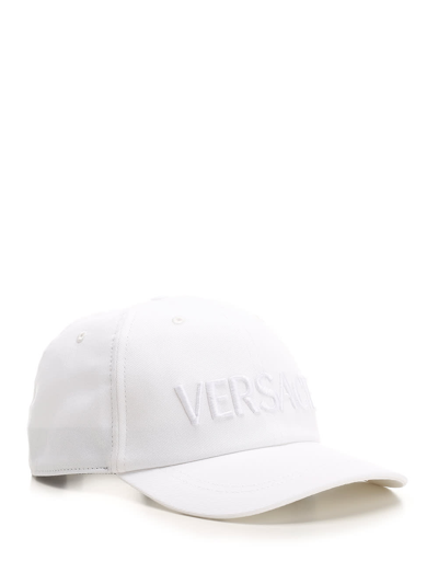Shop Versace Baseball Cap In White
