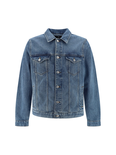 Shop 7 For All Mankind Denim Jacket In Light Blue