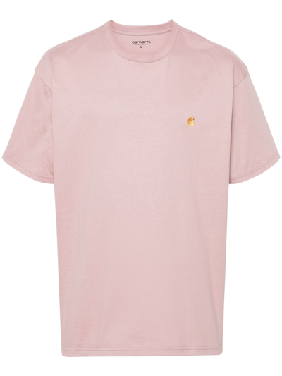 Shop Carhartt Pink Cotton T-shirt In Rosa