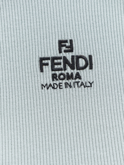 Shop Fendi Cropped Top In Blue