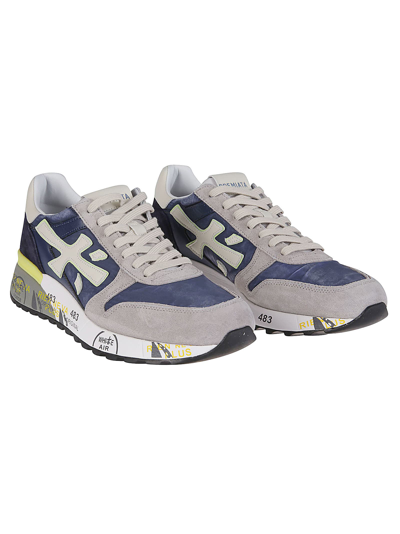 Shop Premiata Mick Sneakers In Blu Denim