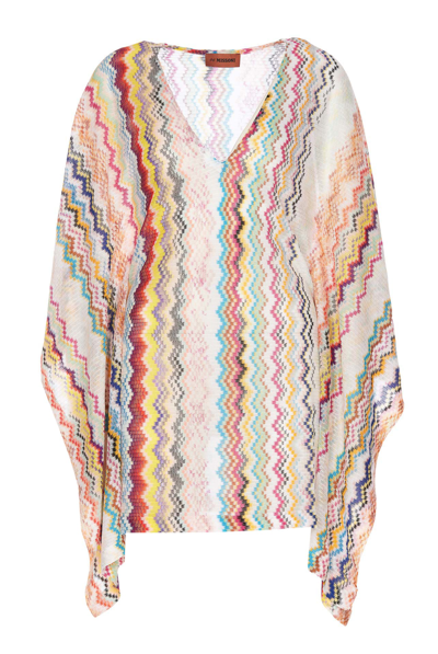 Shop Missoni Short Beach Dress In Multicolour