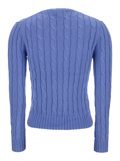 Shop Ralph Lauren Julianna-long Sleeve-pullover In New Litchfield Blue