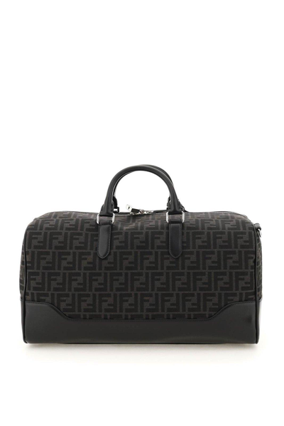 Shop Fendi Travel Bag With All-over Ff Monogram In Black