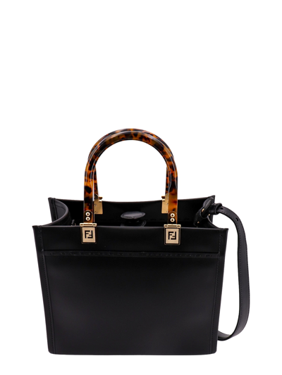 Shop Fendi Sunshine Handbag In Black