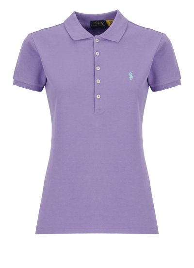 Shop Ralph Lauren Polo Shirt With Pony Logo In Cactus Purple