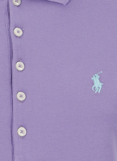 Shop Ralph Lauren Polo Shirt With Pony Logo In Cactus Purple