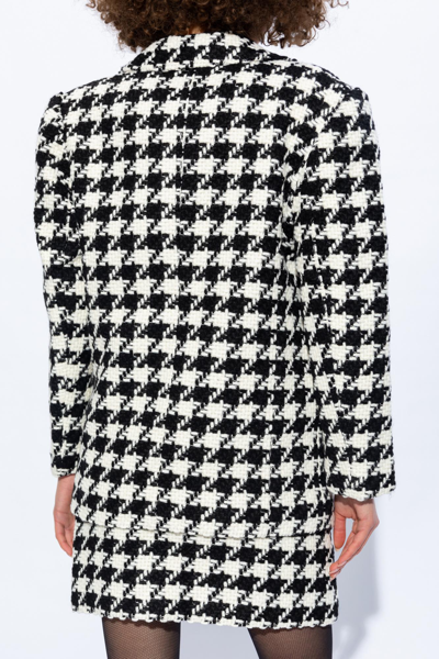 Shop Anine Bing Quinn Tweed Blazer In Black