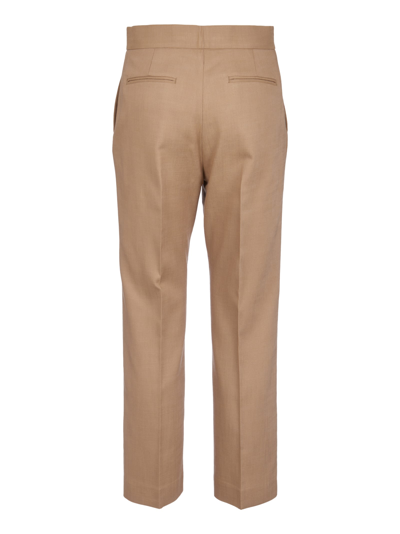 Shop Msgm Concealed Trousers In Sand