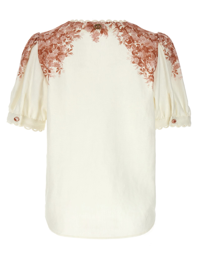 Shop Twinset Toile Blouse In White
