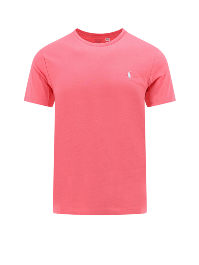 Shop Ralph Lauren T-shirt In Pale Red