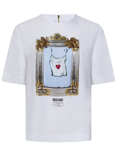 Shop Moschino Blouse In Bianco