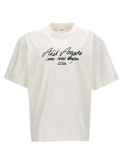 Shop Axel Arigato Essential T-shirt In Bianco