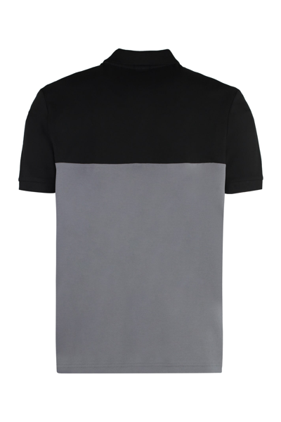 Shop Hugo Boss Short Sleeve Cotton Polo Shirt In Medium Grey