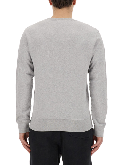 Shop Maison Kitsuné Sweatshirt With Logo In Grey