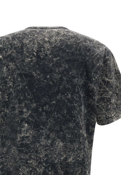 Shop Diesel T-boxt Peelovel Cotton T-shirt In Black