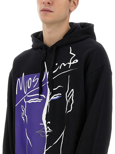 Shop Moschino Sweatshirt With Logo In Nero