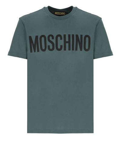 Shop Moschino T-shirt With Logo In Verde