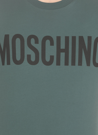 Shop Moschino T-shirt With Logo In Verde