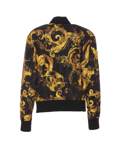 Shop Versace Jeans Couture Reversible Watercolour Couture Jacket In Black