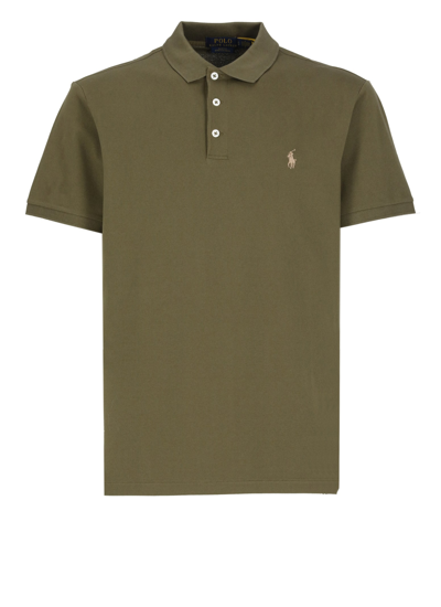 Shop Polo Ralph Lauren Polo Shirt With Pony In Olive