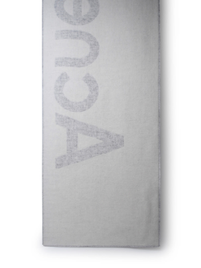 Shop Acne Studios Grey Wool Blend Scarf In White