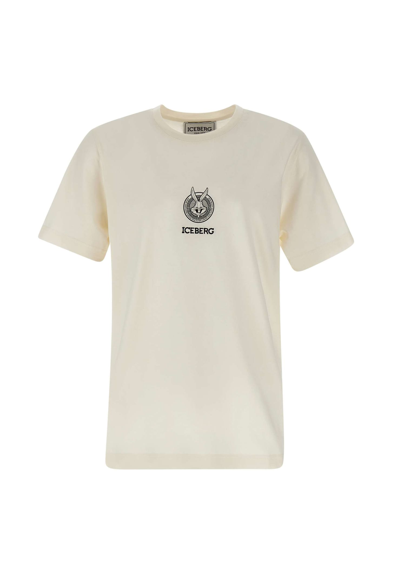 Shop Iceberg Cotton T-shirt In Ivory