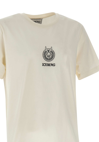 Shop Iceberg Cotton T-shirt In Ivory