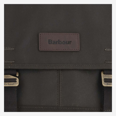 Shop Barbour Logo Patch Foldover Top Shoulder Bag In Green