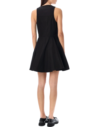 Shop Ami Alexandre Mattiussi Popeline Mini Dress In Black