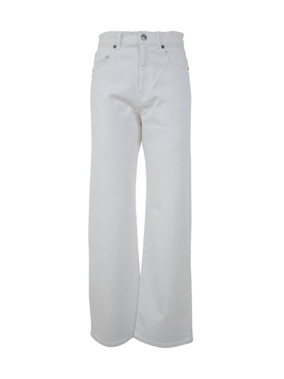 Shop P.a.r.o.s.h Straight Leg Trousers In Bianco