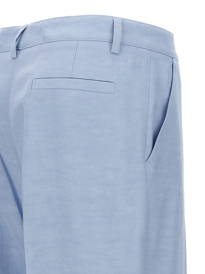 Shop P.a.r.o.s.h Smart Pants In Azzurro Polvere