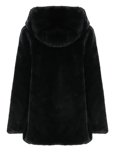 Shop Save The Duck Bridget Padded Long Jacket In Nero