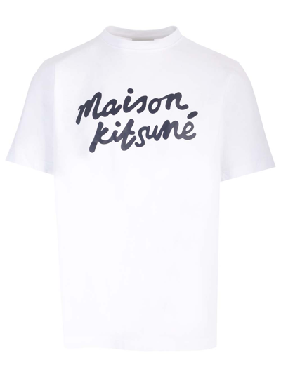 Shop Maison Kitsuné Signature T-shirt In White
