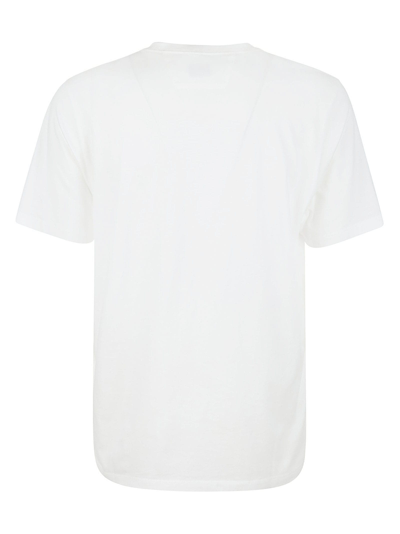 Shop C.p. Company Round Neck Logo T-shirt In Bianco