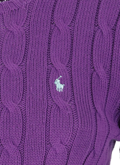 Shop Ralph Lauren Top With Embroidery In Purple
