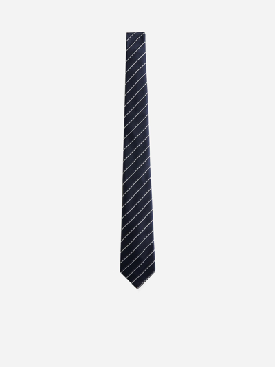 Shop Giorgio Armani Striped Neck Tie In C