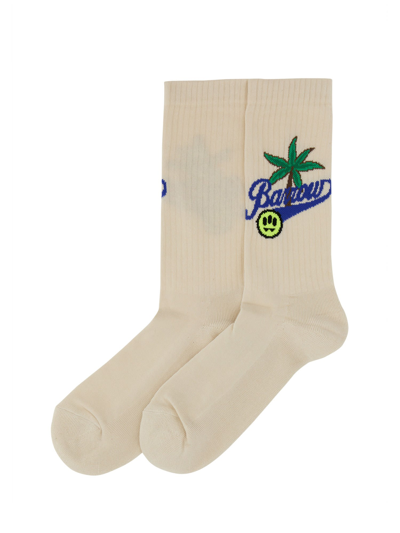Shop Barrow Socks With Logo In Turtledove