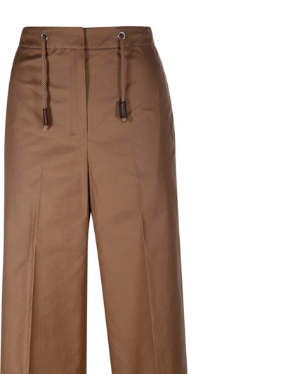 Shop 's Max Mara Drawstring Wide Leg Pants In Brown