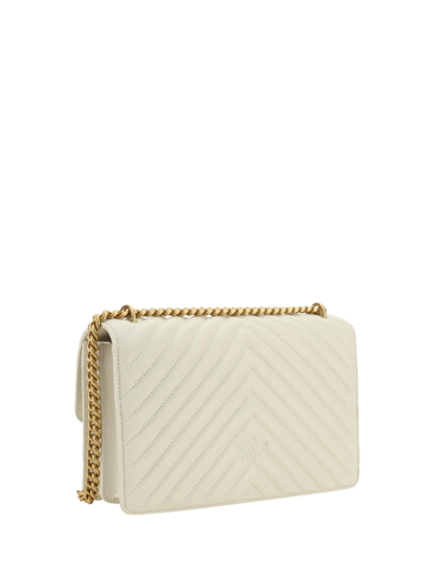 Shop Pinko Love One Classic Shoulder Bag In White