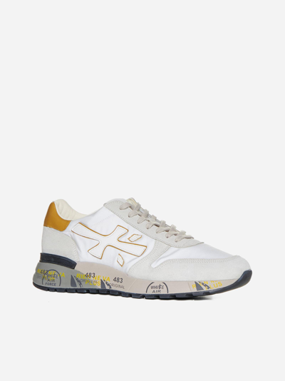 Shop Premiata Mick Suede, Nylon And Leather Sneakers