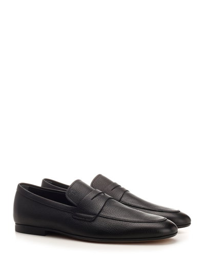 Shop Tod's Logo Stamp Classic Loafers