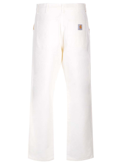Shop Carhartt Simple Pant Straight Fit Jeans In White