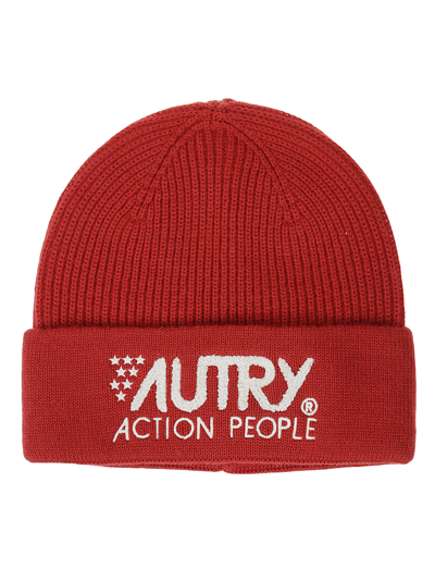 Shop Autry Cap Sporty Unisex Beanie In Rosso