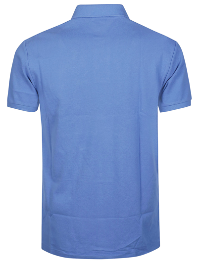 Shop Ralph Lauren Short Sleeve Polo Shirt In New England Blue