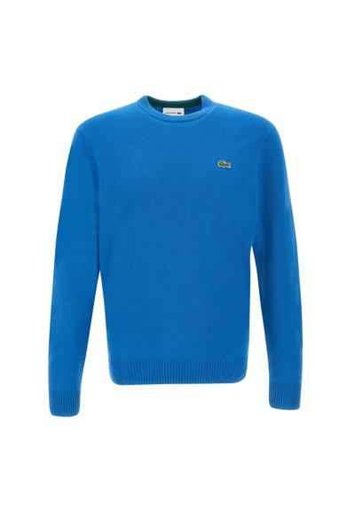Shop Lacoste Wool Sweater In Azzurro